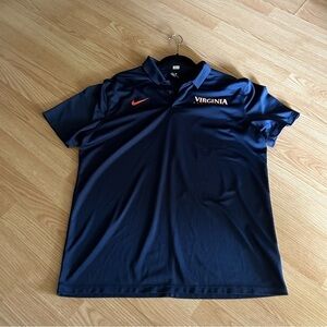 Team Nike Issued Virginia Basketball Dri-Fit Navy Polo Large